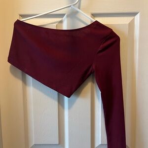 SHEIN Wine Red Asymmetrical Skirt